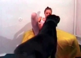 Dude banging an innocent puppy