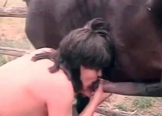 Horse jizz is all she needs
