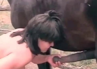 Horse jizz is all she needs