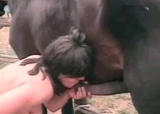Horse jizz is all she needs