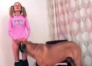 Amazingly beautiful zoophile fucking