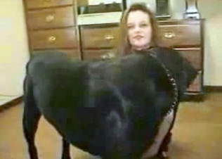 She’s chocking on that dog dick