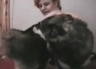 MILF fucking with a hot dog