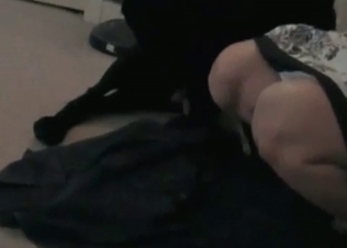 Black puppy fucking a MILF