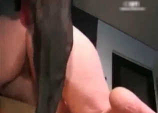 Tight pussy filled by a dog dick