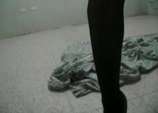 Slut in stocking fucking a dog