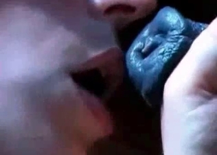 Horse cock getting chocked on