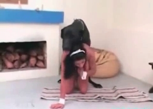 Kinky slut fucked by a giant animal