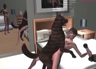 Black Doberman fucking like there’s no tomorrow