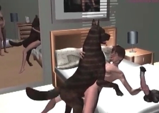 Black Doberman fucking like there’s no tomorrow