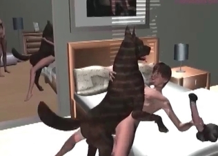 Black Doberman fucking like there’s no tomorrow
