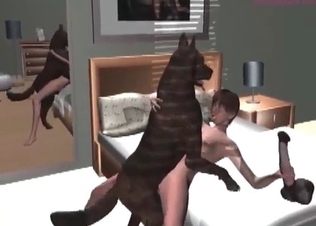 Black Doberman fucking like there’s no tomorrow