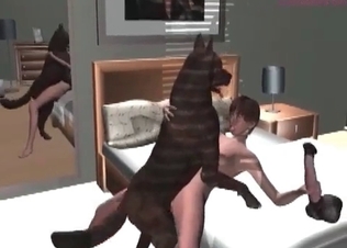 Black Doberman fucking like there’s no tomorrow