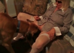 Hardcore dog fucking exquisite babe