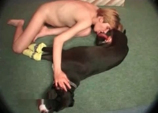 Sloppy blowjob for a black hound
