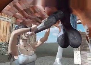 Catoony style fucking with a horse