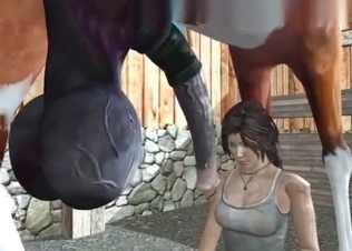 Catoony style fucking with a horse