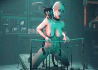 Dog fucking this 3D hottie