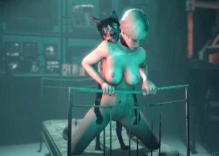 Dog fucking this 3D hottie