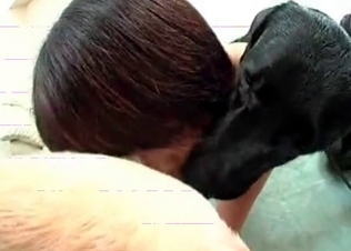 Sweet dog fucking its owner
