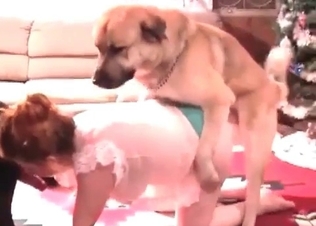 Fucking hard with a hairy doggie