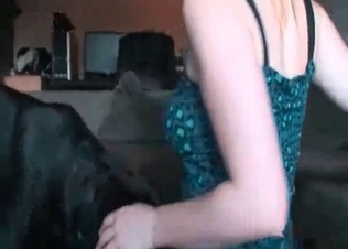 Bedroom sex for a horny black puppy