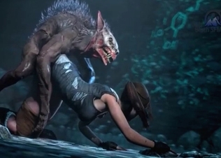 Lara Croft raped by some goblin